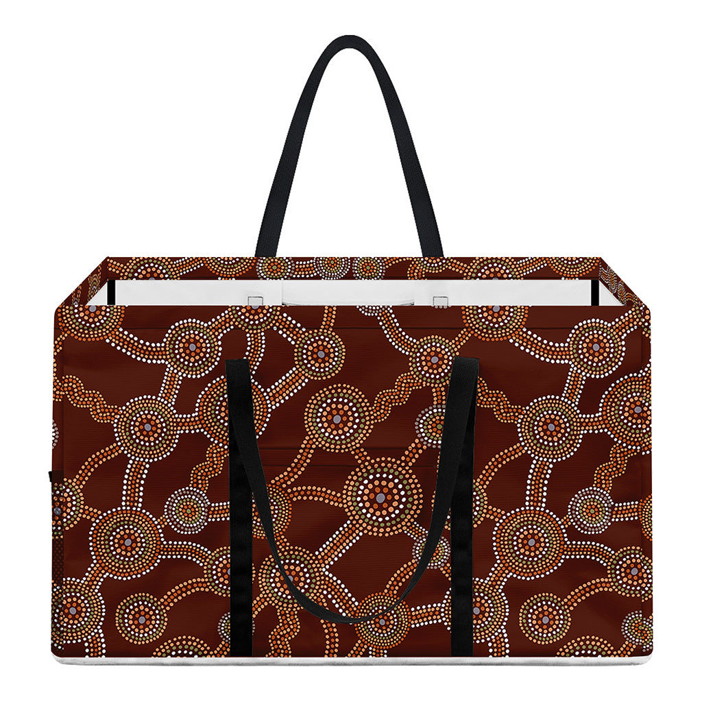 Aboriginal Indigenous Dot Pattern Print Utility Tote Bag