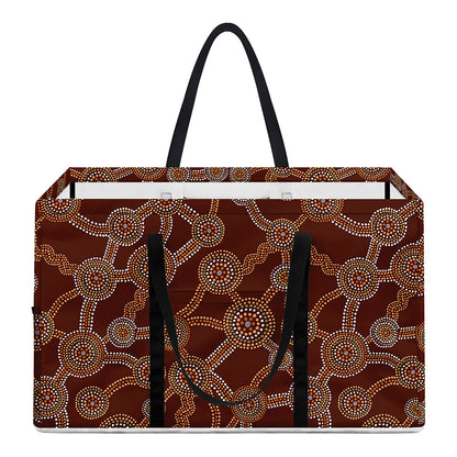 Aboriginal Indigenous Dot Pattern Print Utility Tote Bag