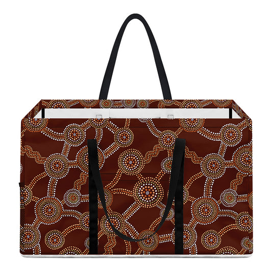 Aboriginal Indigenous Dot Pattern Print Utility Tote Bag
