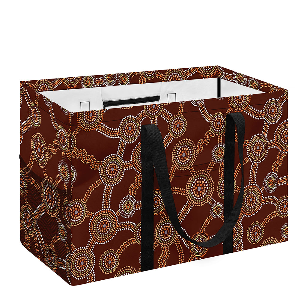 Aboriginal Indigenous Dot Pattern Print Utility Tote Bag