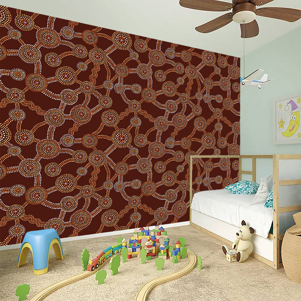 Aboriginal Indigenous Dot Pattern Print Wall Sticker