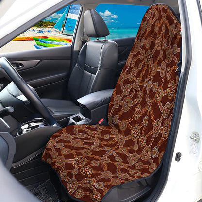 Aboriginal Indigenous Dot Pattern Print Waterproof Car Seat Cover