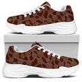 Aboriginal Indigenous Dot Pattern Print White Chunky Shoes