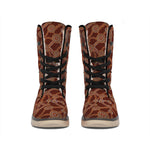 Aboriginal Indigenous Dot Pattern Print Winter Boots