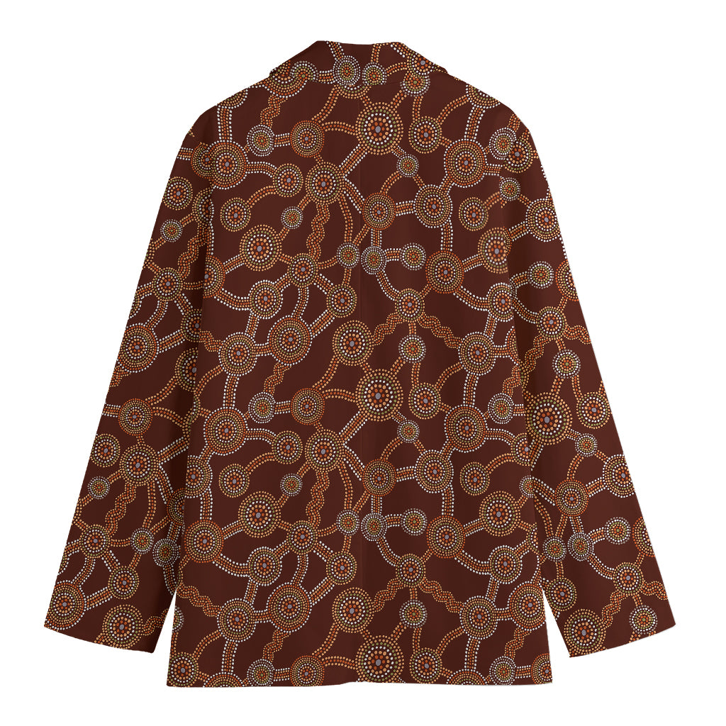 Aboriginal Indigenous Dot Pattern Print Women's Blazer