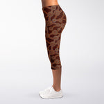 Aboriginal Indigenous Dot Pattern Print Women's Capri Leggings
