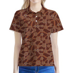 Aboriginal Indigenous Dot Pattern Print Women's Polo Shirt