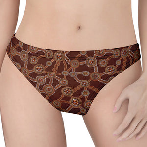 Aboriginal Indigenous Dot Pattern Print Women's Thong