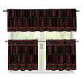Aboriginal Indigenous Pattern Print 3 Piece Kitchen Curtains