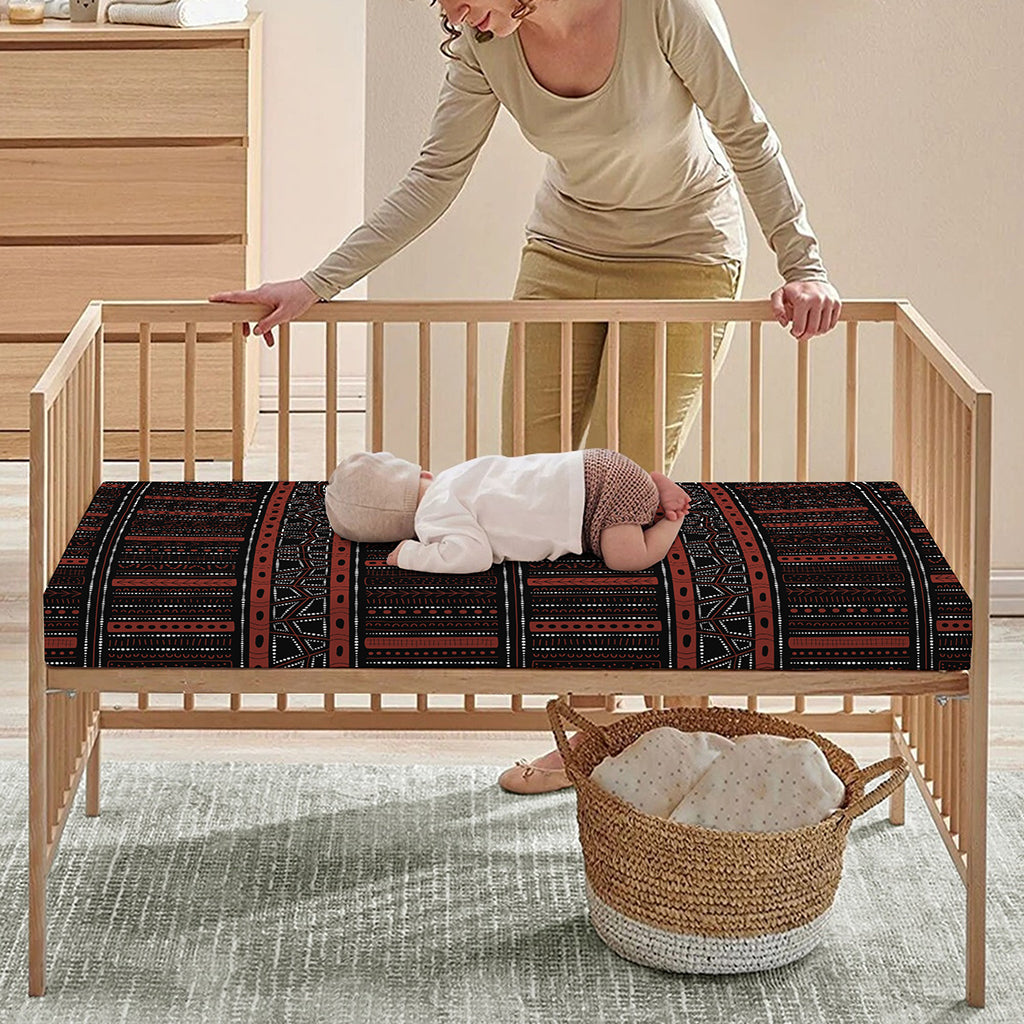 Aboriginal Indigenous Pattern Print Baby Crib Sheet
