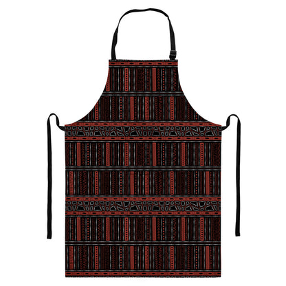 Aboriginal Indigenous Pattern Print Bib Apron With Pocket