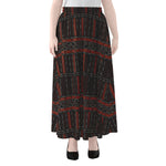 Aboriginal Indigenous Pattern Print Chiffon Maxi Skirt