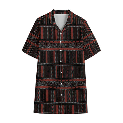 Aboriginal Indigenous Pattern Print Cotton Hawaiian Shirt