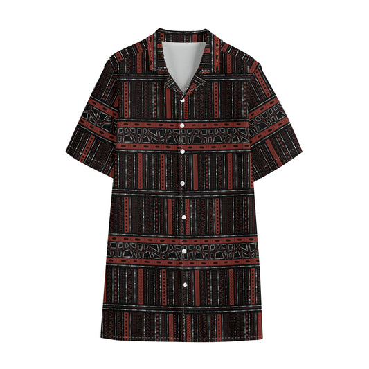 Aboriginal Indigenous Pattern Print Cotton Hawaiian Shirt