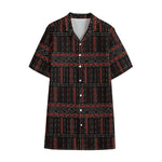Aboriginal Indigenous Pattern Print Cotton Hawaiian Shirt