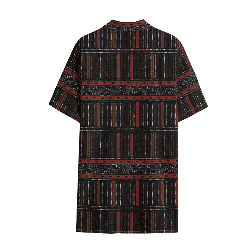 Aboriginal Indigenous Pattern Print Cotton Hawaiian Shirt