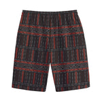 Aboriginal Indigenous Pattern Print Cotton Shorts