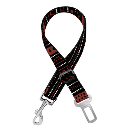 Aboriginal Indigenous Pattern Print Dog Seat Belt