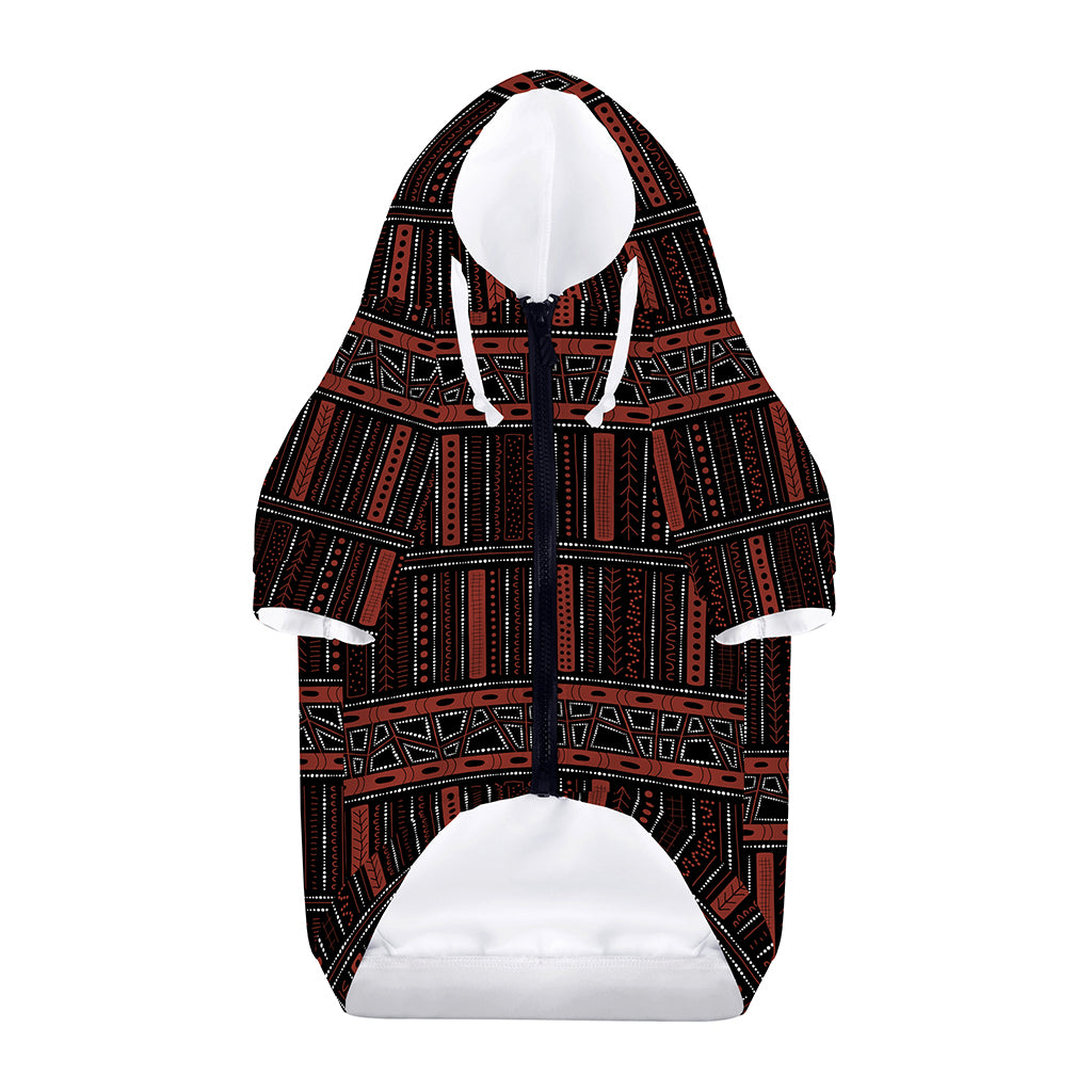 Aboriginal Indigenous Pattern Print Dog Zip Up Hoodie