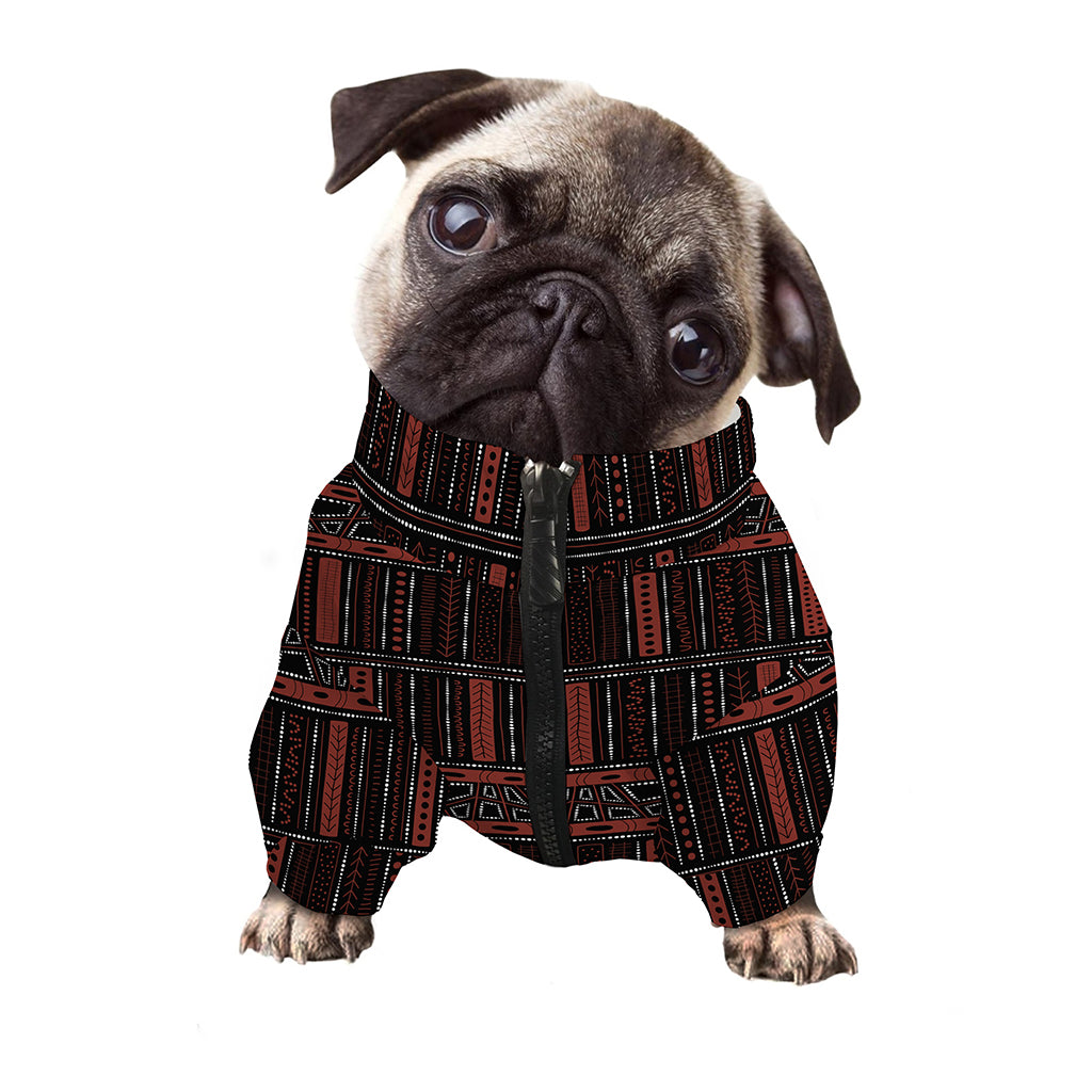Aboriginal Indigenous Pattern Print Dog Zip Up Jacket