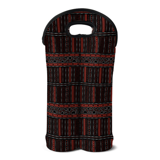 Aboriginal Indigenous Pattern Print Double Neoprene Wine Tote