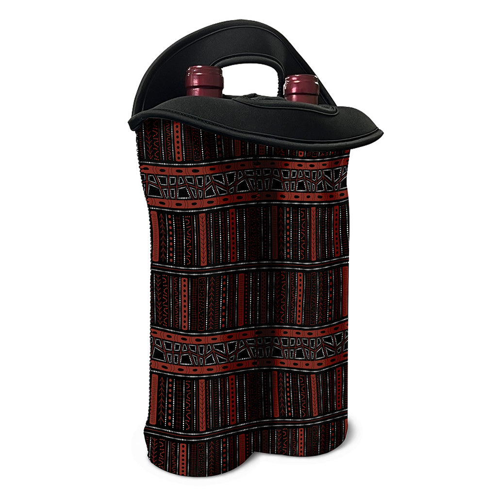 Aboriginal Indigenous Pattern Print Double Neoprene Wine Tote