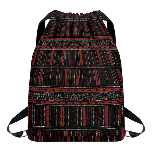 Aboriginal Indigenous Pattern Print Drawstring Backpack