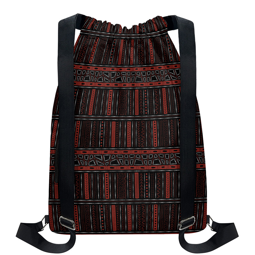 Aboriginal Indigenous Pattern Print Drawstring Backpack