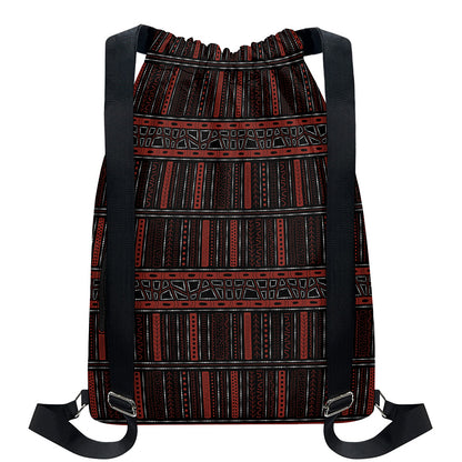 Aboriginal Indigenous Pattern Print Drawstring Backpack