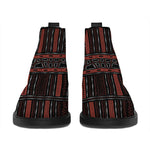 Aboriginal Indigenous Pattern Print Flat Ankle Boots