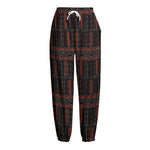 Aboriginal Indigenous Pattern Print Fleece Lined Knit Pants