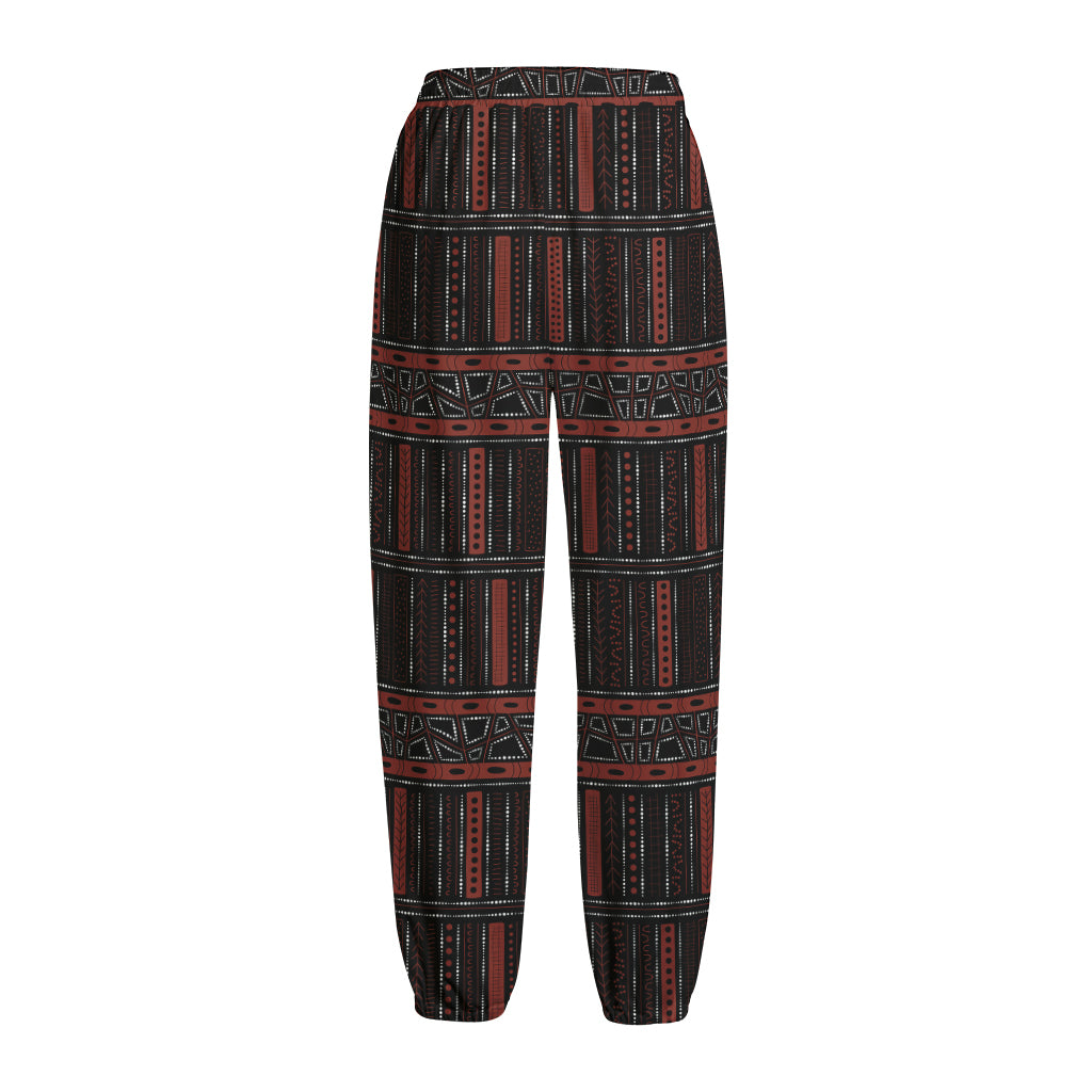 Aboriginal Indigenous Pattern Print Fleece Lined Knit Pants