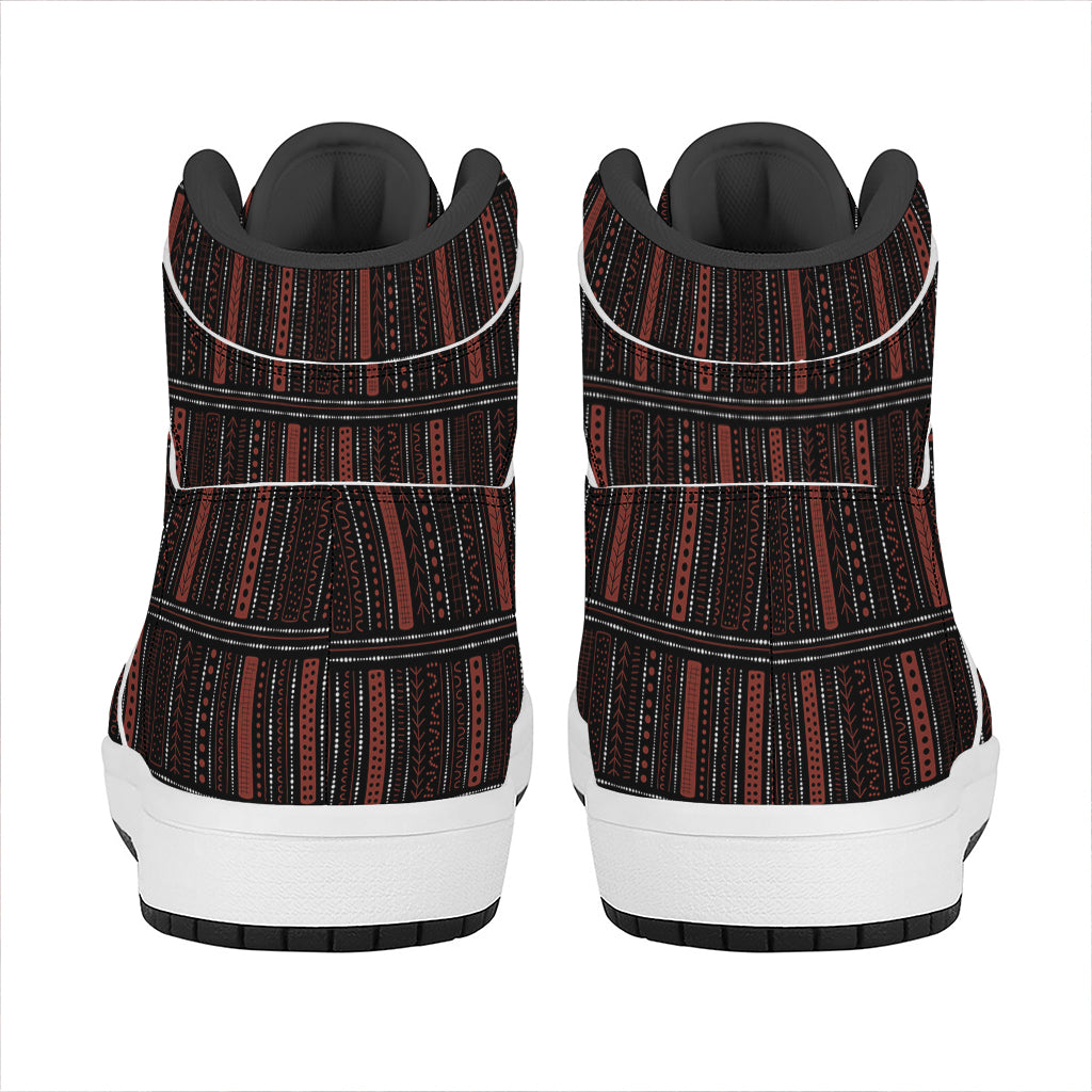 Aboriginal Indigenous Pattern Print High Top Leather Sneakers