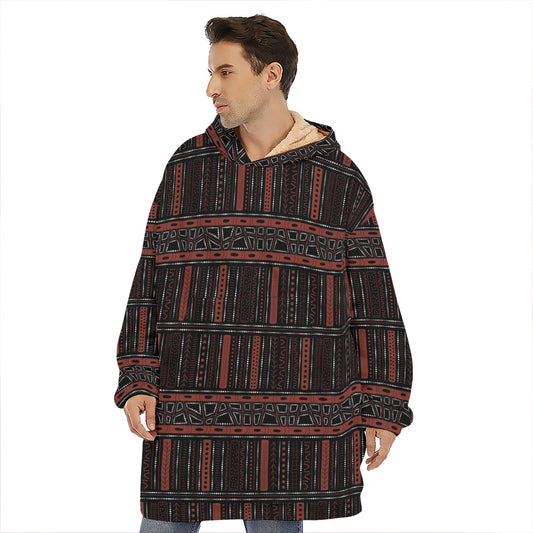 Aboriginal Indigenous Pattern Print Hoodie Blanket