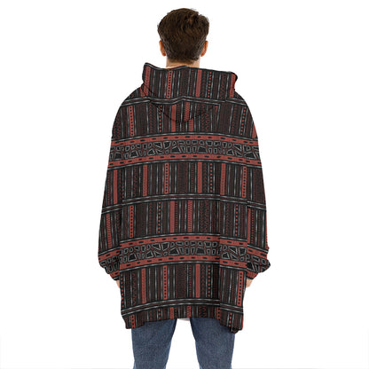 Aboriginal Indigenous Pattern Print Hoodie Blanket