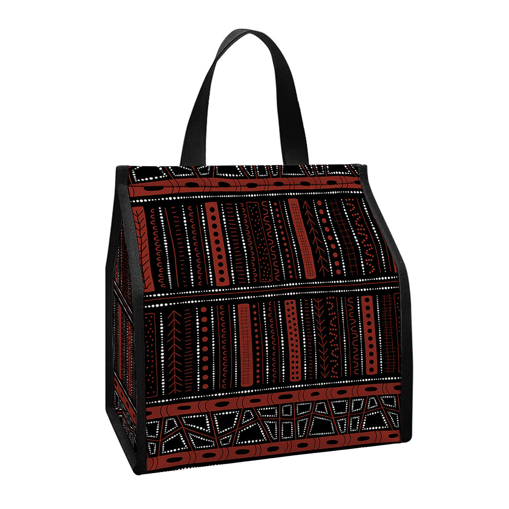 Aboriginal Indigenous Pattern Print Insulated Lunch Tote