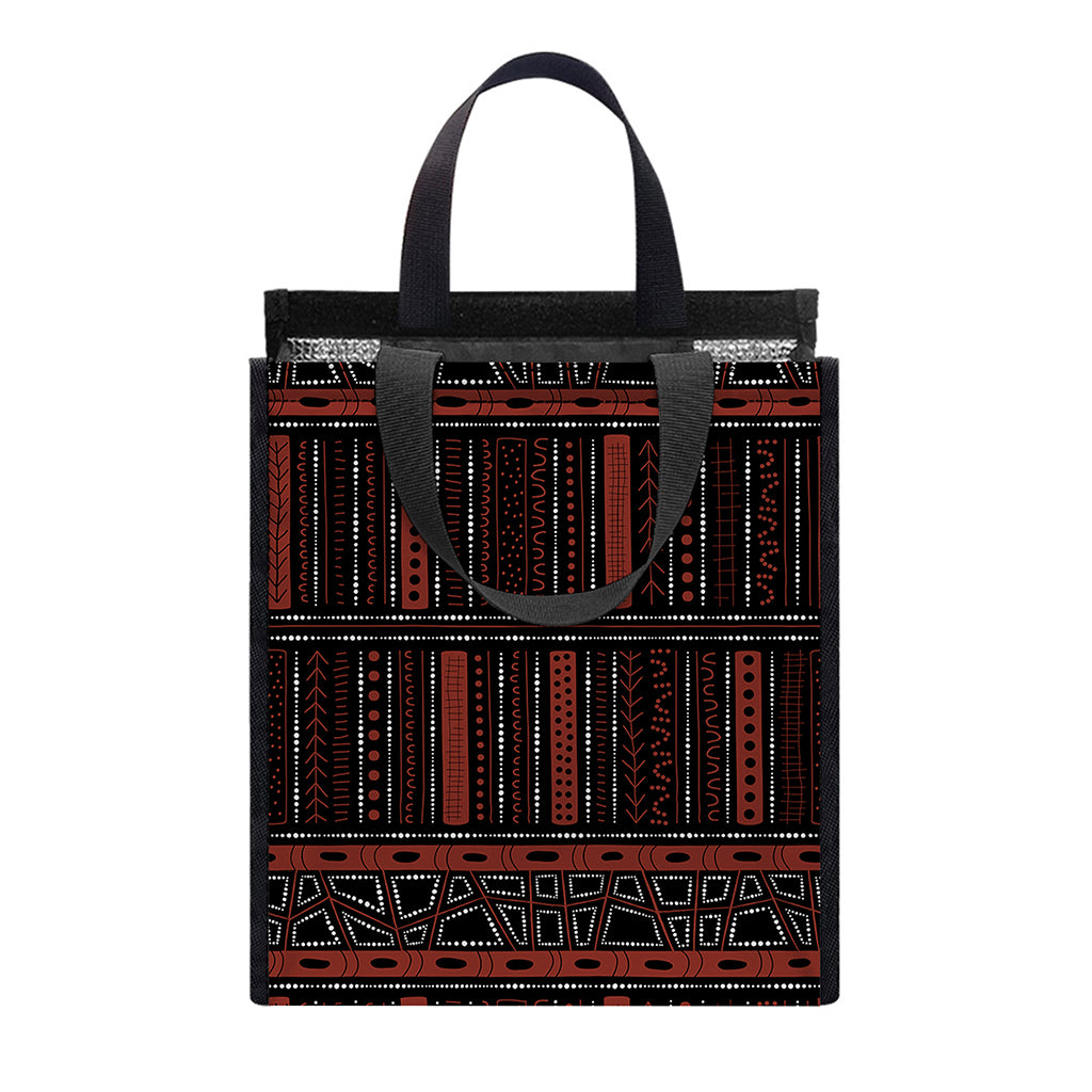 Aboriginal Indigenous Pattern Print Insulated Lunch Tote