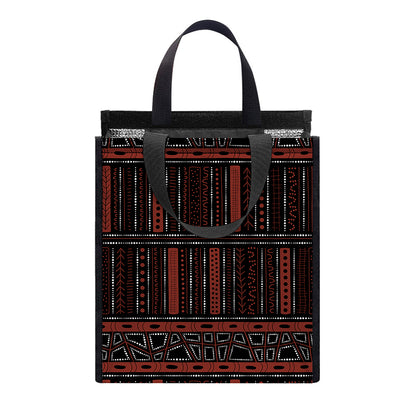 Aboriginal Indigenous Pattern Print Insulated Lunch Tote