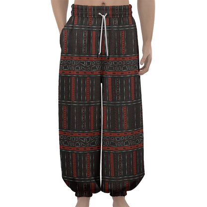 Aboriginal Indigenous Pattern Print Lantern Pants