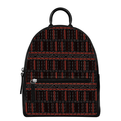 Aboriginal Indigenous Pattern Print Leather Backpack