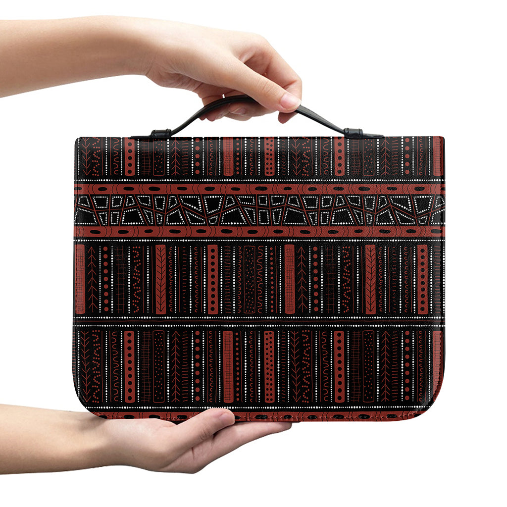 Aboriginal Indigenous Pattern Print Leather Bible Cover