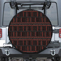 Aboriginal Indigenous Pattern Print Leather Spare Tire Cover