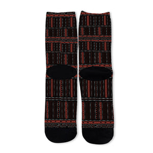 Aboriginal Indigenous Pattern Print Long Socks