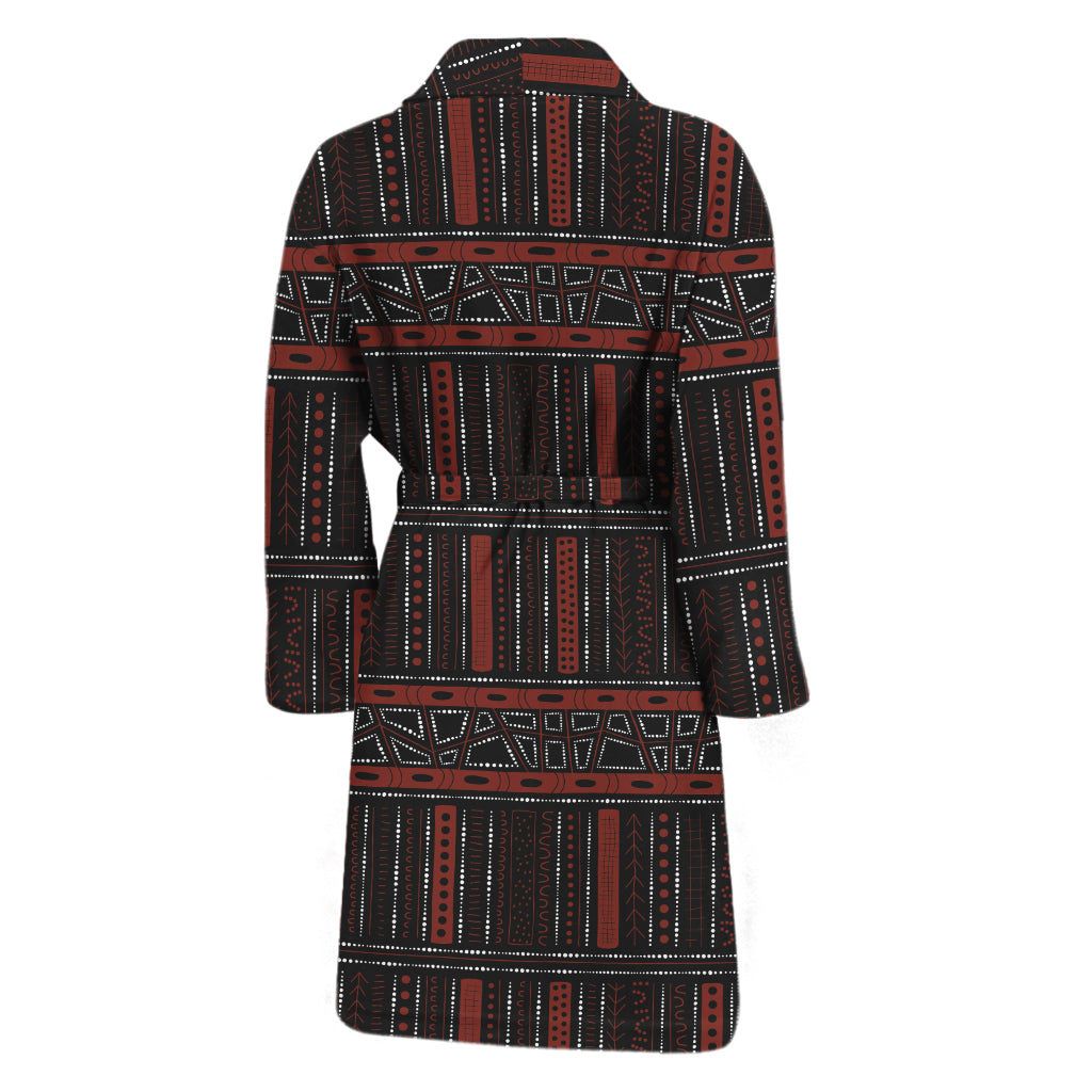 Aboriginal Indigenous Pattern Print Men's Bathrobe