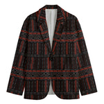 Aboriginal Indigenous Pattern Print Men's Cotton Blazer