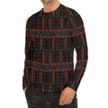 Aboriginal Indigenous Pattern Print Men's Long Sleeve Rash Guard