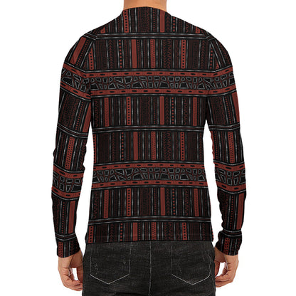 Aboriginal Indigenous Pattern Print Men's Long Sleeve Rash Guard