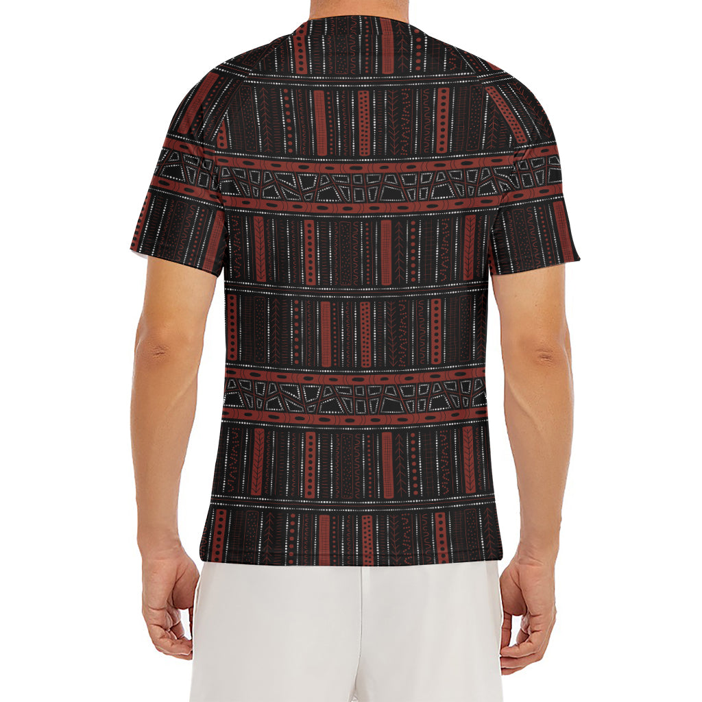 Aboriginal Indigenous Pattern Print Men's Short Sleeve Rash Guard