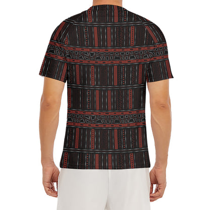 Aboriginal Indigenous Pattern Print Men's Short Sleeve Rash Guard