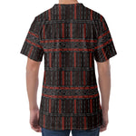 Aboriginal Indigenous Pattern Print Men's Velvet T-Shirt